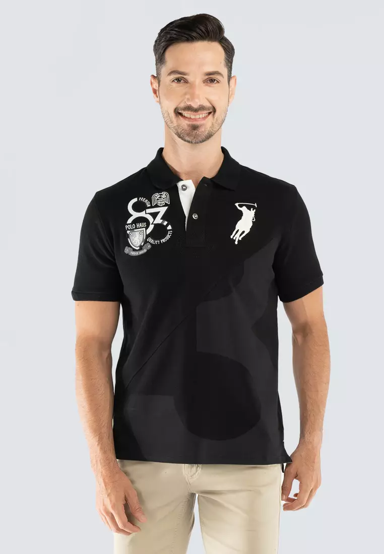 Men s Signature Fit Numbering Design Polo Tee