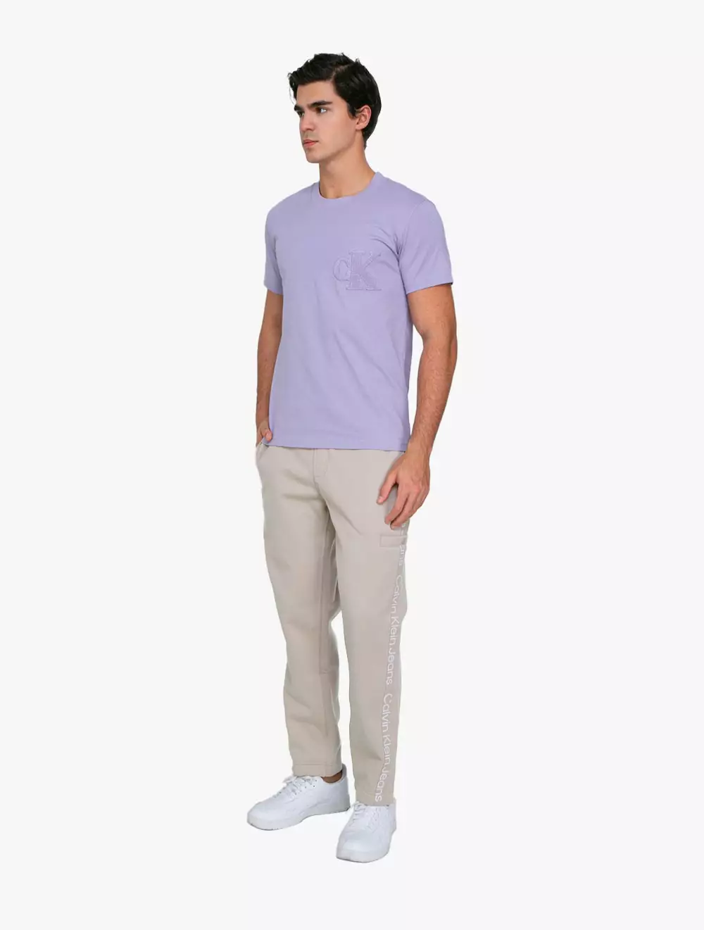 Calvin Klein Jeans - Terry Logo Tee - Purple - purple