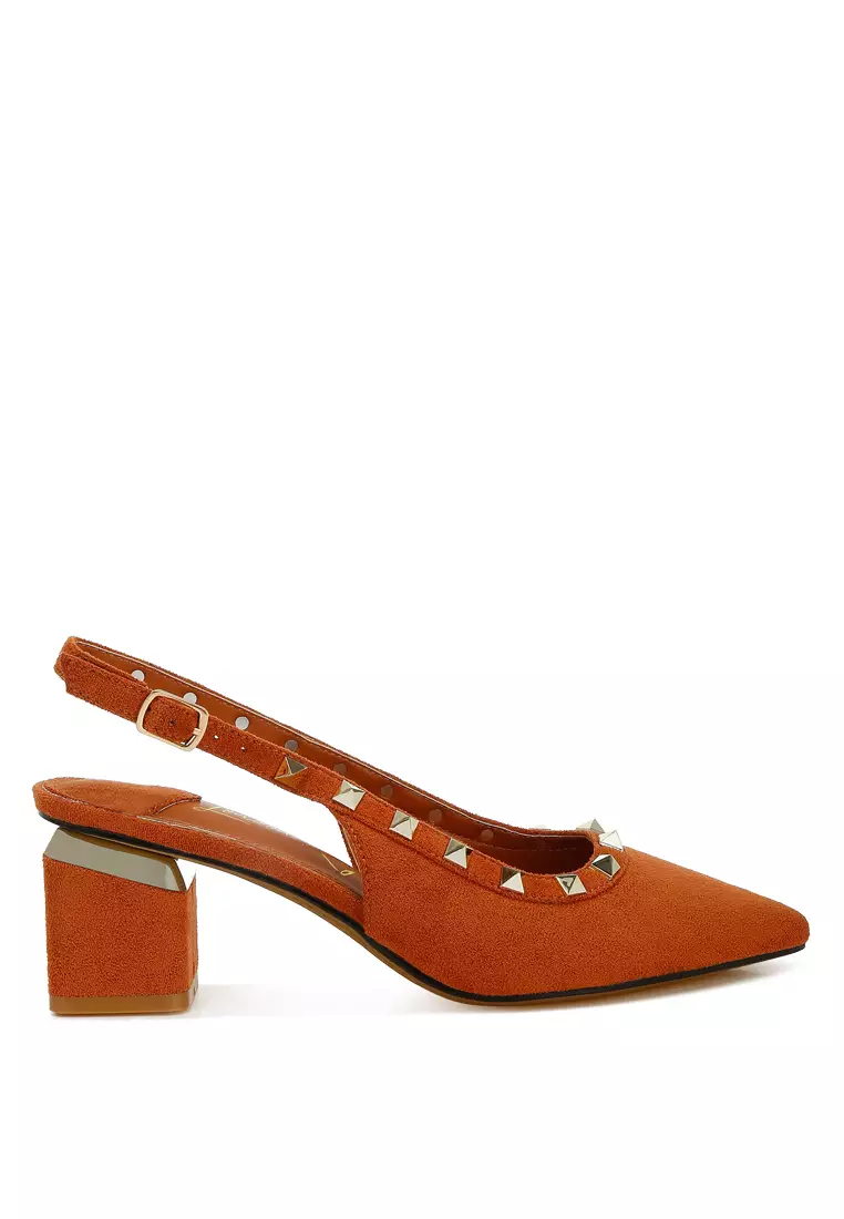 Discount on London Rag  shoes - SKU: Stud Emebllished Microfiber Sandals in Tan