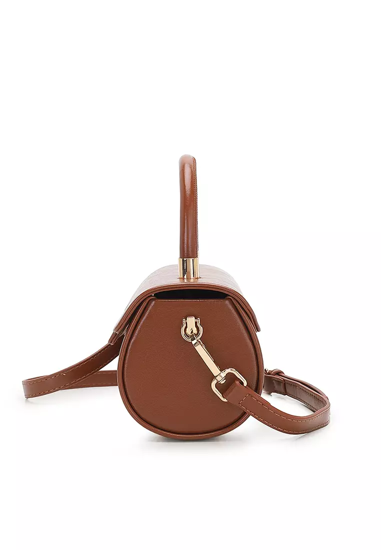 Women's Top Handle Bag / Sling Bag / Crossbody Bag / Shoulder Bag (Tas Tangan Wanita / Tas Selempang Wanita / Tas Bahu Wanita) - Cokelat