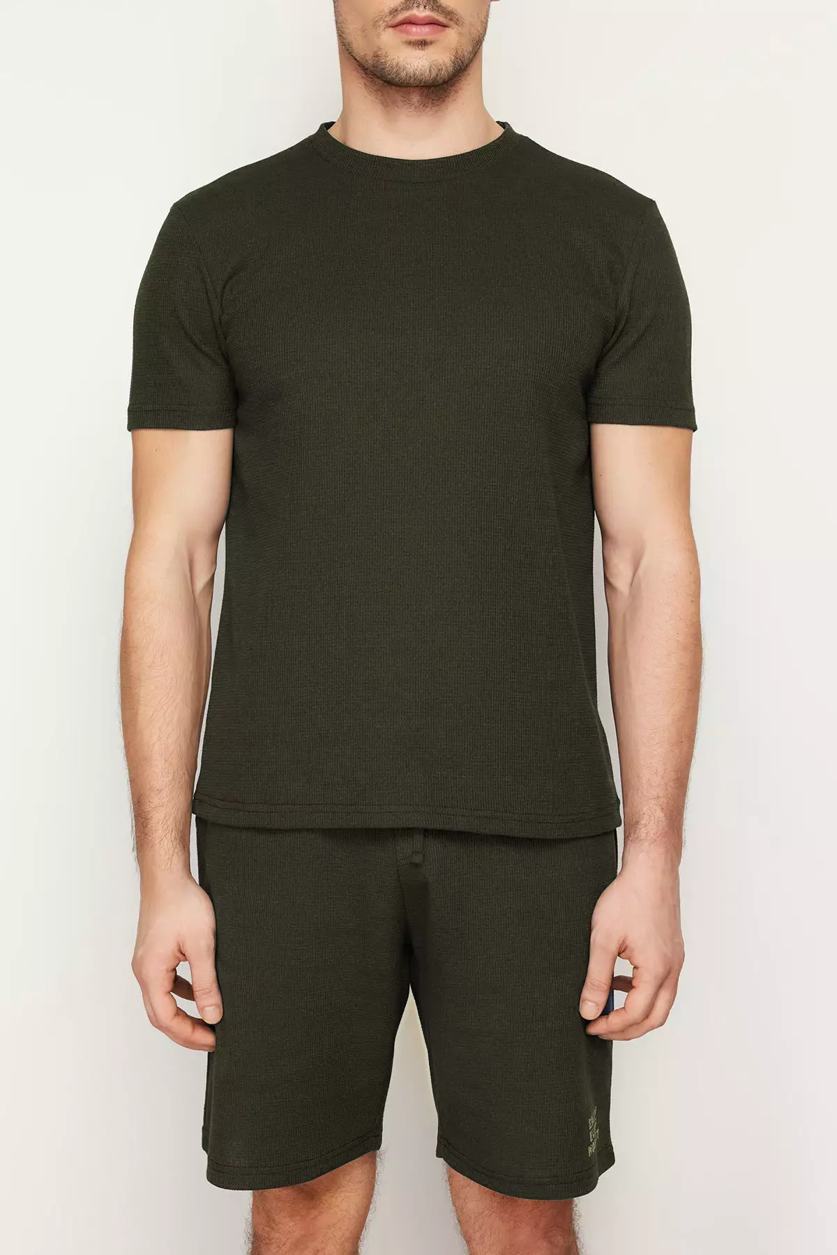 Regular Fit Waffle Knit Pyjamas Set