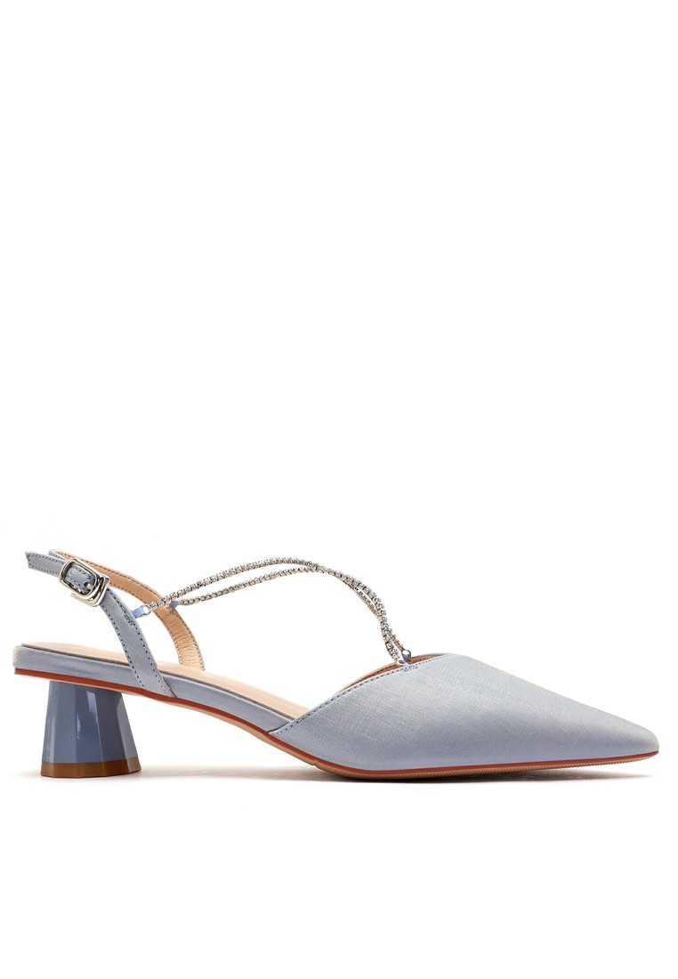 5CM Rhinestone Strap Mid Heel Sandals 2240-5