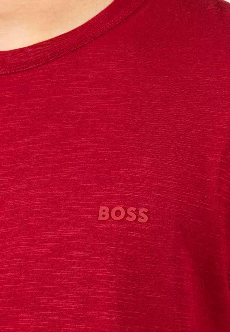 Logo Slub Cotton Tee - BOSS Orange