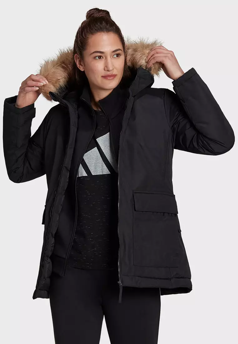 Adidas neo mens fur parka outlet