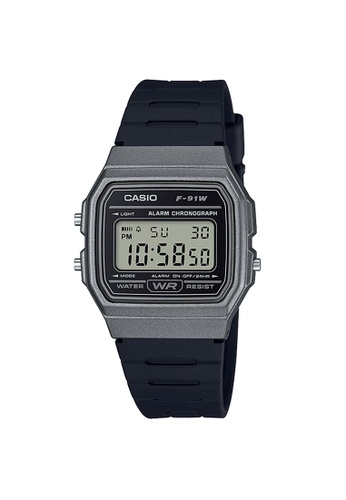 CASIO black Casio Standard Digital Watch (F91WM-1B) 7A24FAC46BB27EGS_1