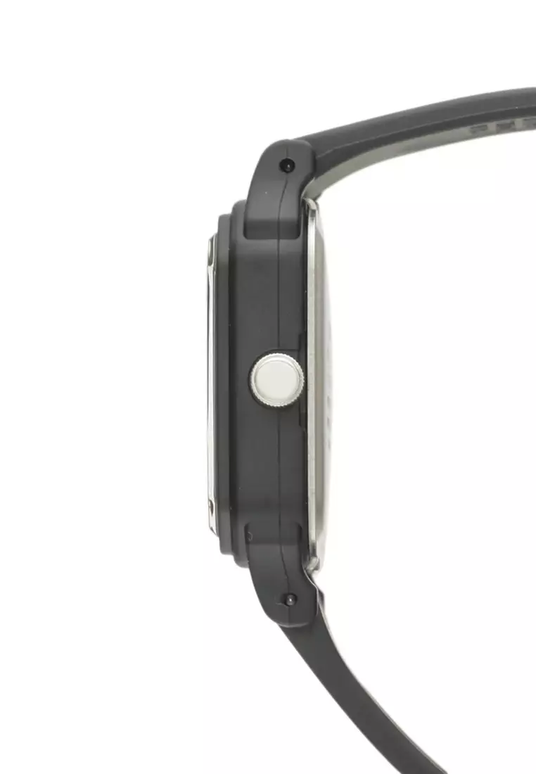 Casio Jam Tangan Wanita - Black Silver - Silicon - LQ-142E-7ADF