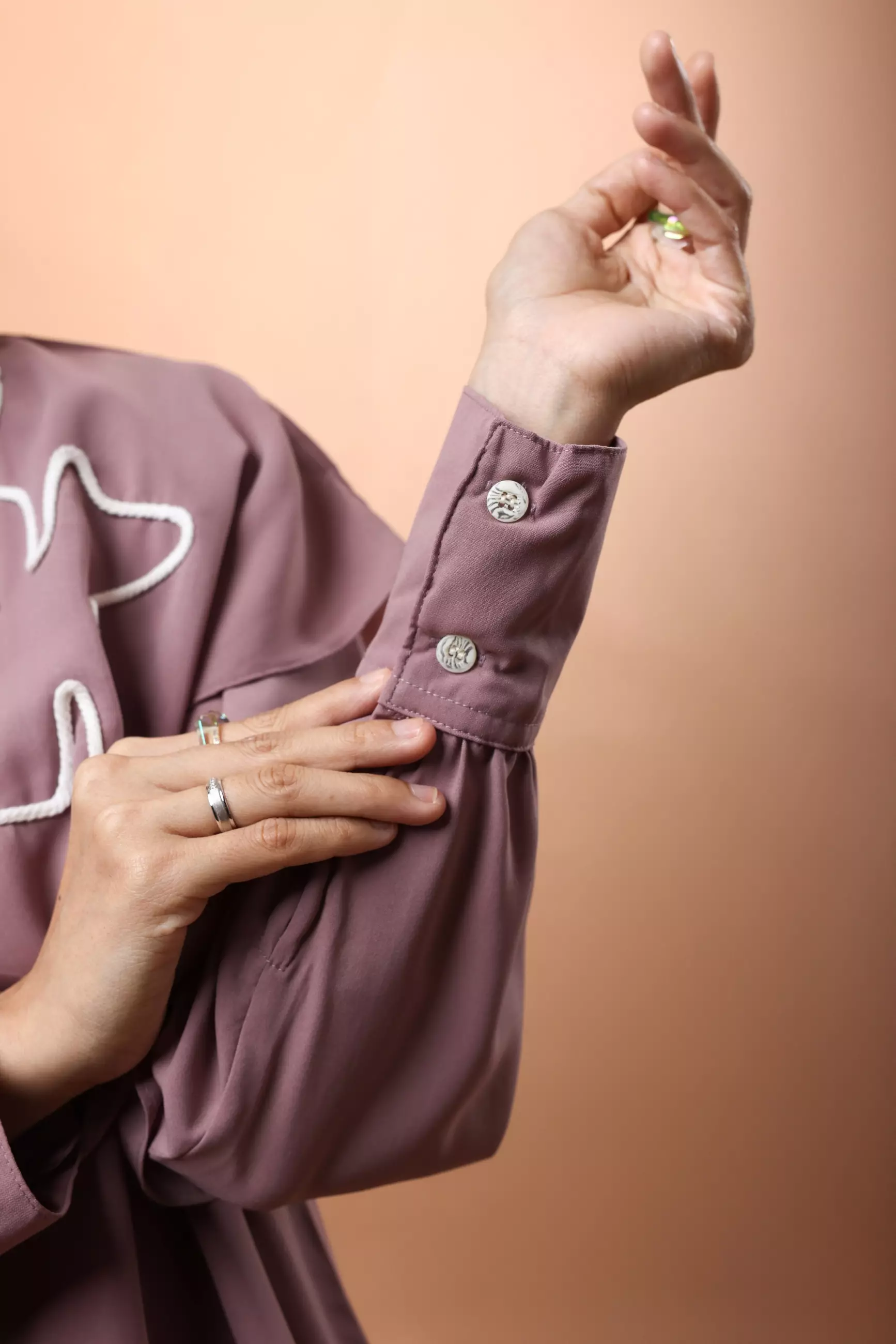 ZM Zaskia Mecca - Cerise Mauve Blouse Kemeja Wanita - Daily