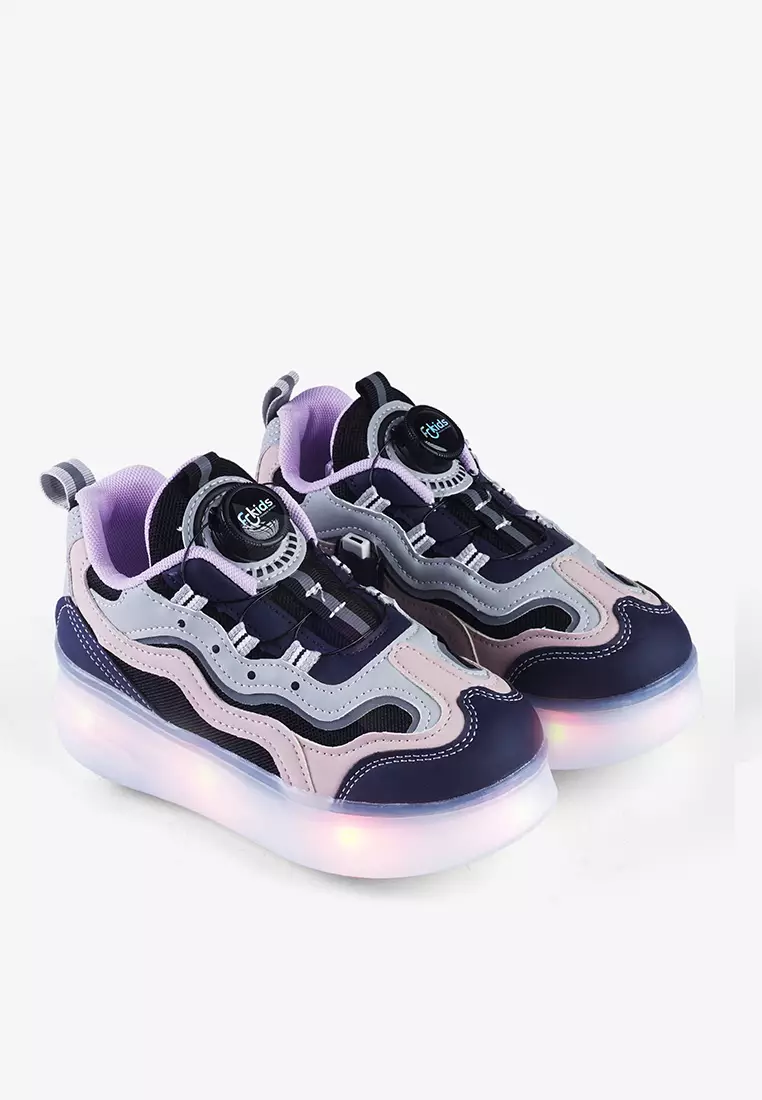 Sepatu Sneakers Roda LED Anak Perempuan Lepas Pasang T.Skate 03