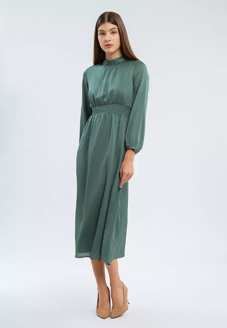 Minimal Everly Dress Sage Leaf Warna SAGE LEAF