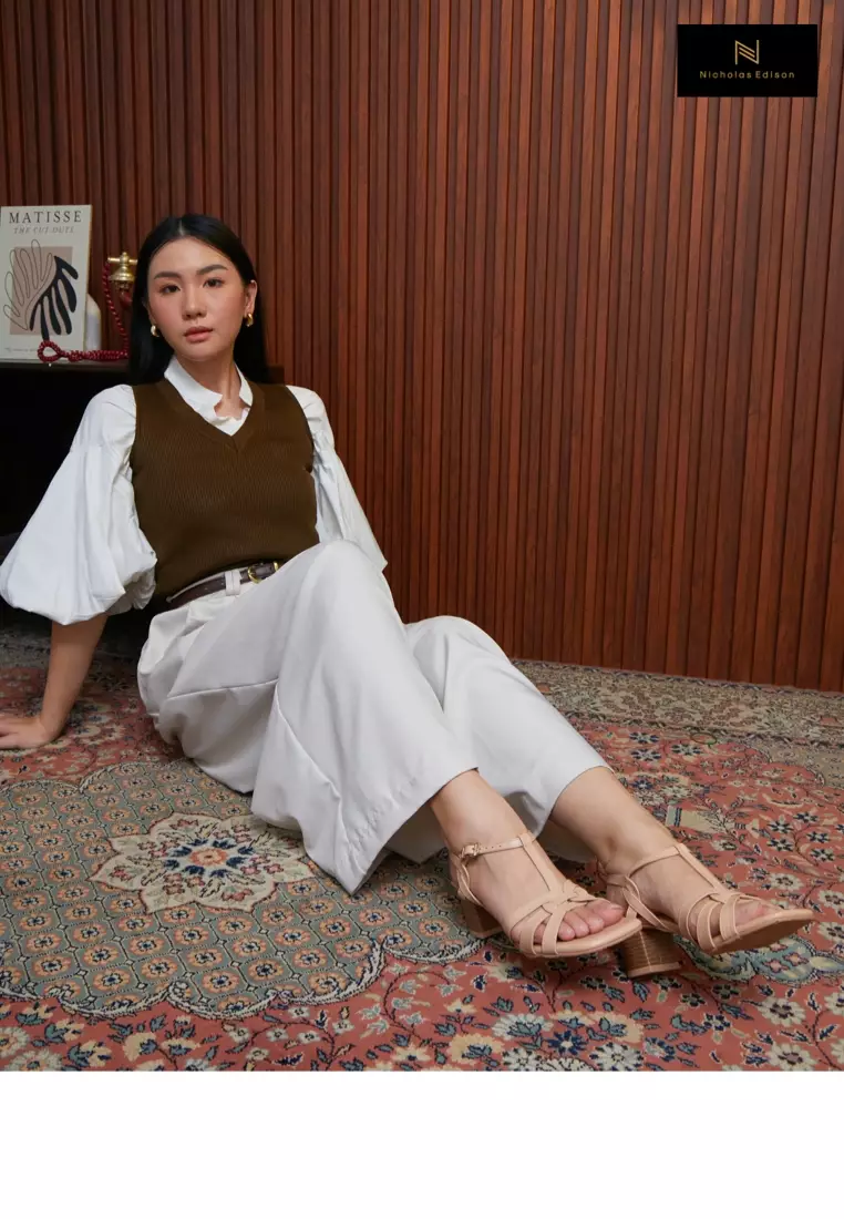 Nicholas Edison Heel Clara Beige