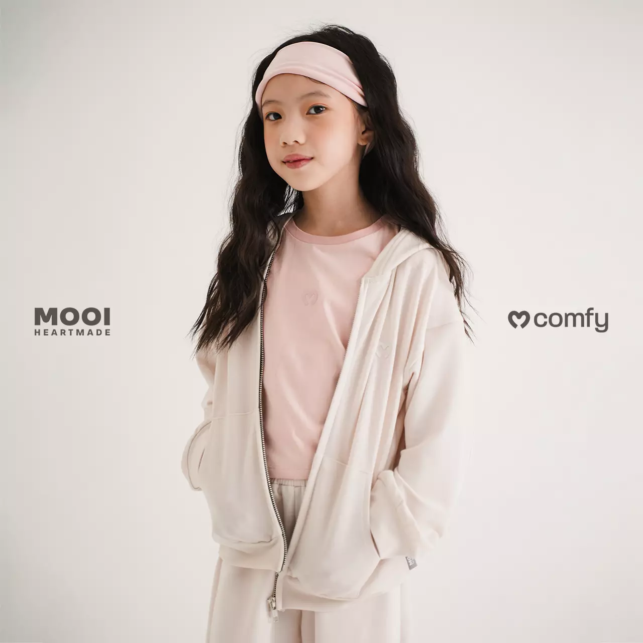 Mooi Atasan Hoodie Panjang Anak Comfy Jacket Hoodie - Red Clay