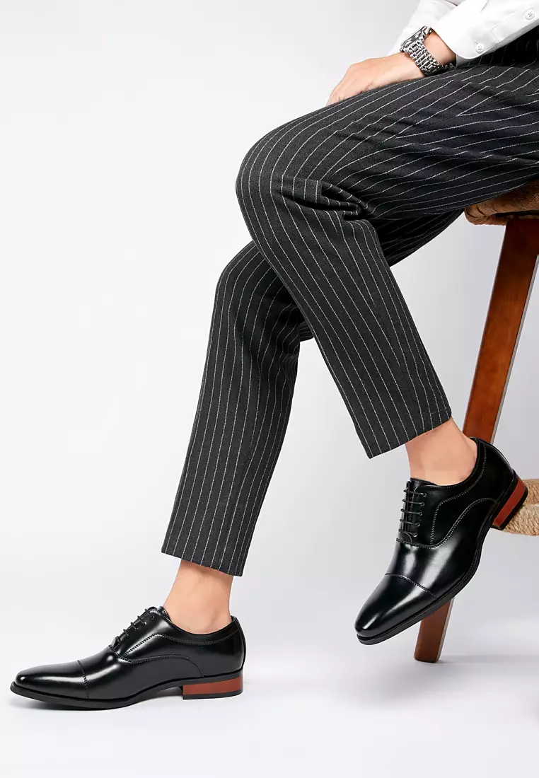 Leather Cap Toe Business Shoes KB888-1