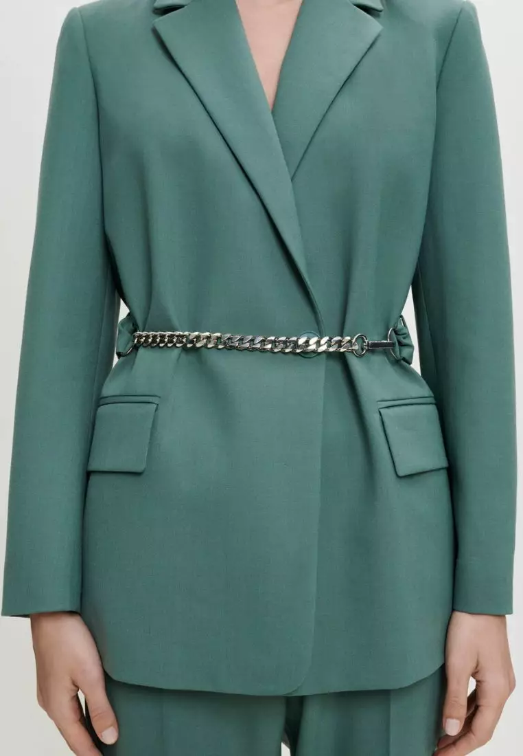 Buy Maje Tailored Jacket With Chain Belt 2024 Online ZALORA