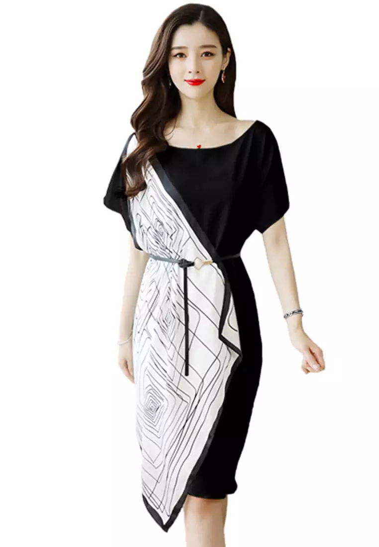 Black colour matching dress online