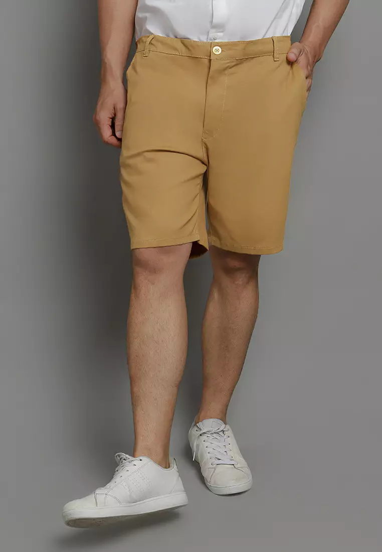 Slim Fit Short Chino Caramel