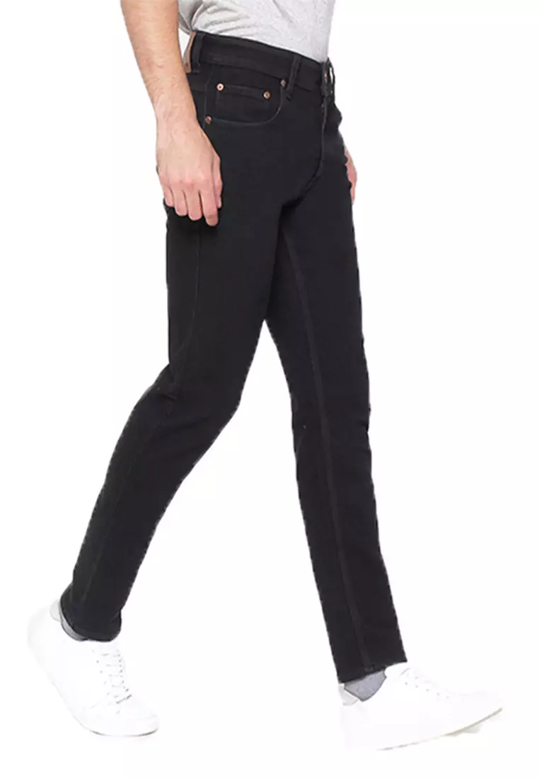 Jeans Slim Fit Big Size Melar Hitam 133206BIG