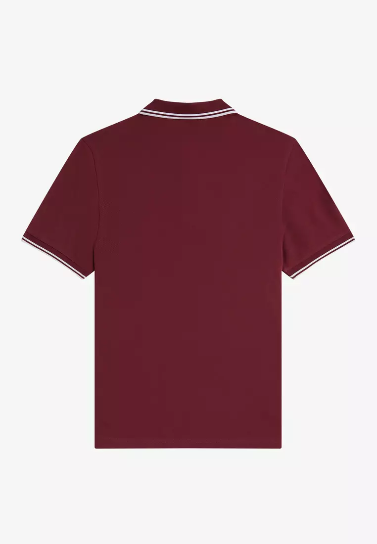 Fred Perry M3600 Twin Tipped Fred Perry Shirt (Port Red)