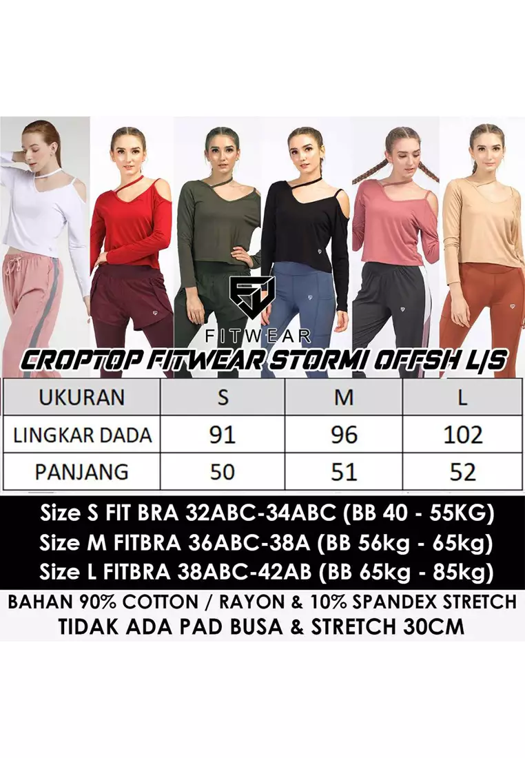 FITWEAR - STORMI OFFSH CROPTOPS LS - ARMY