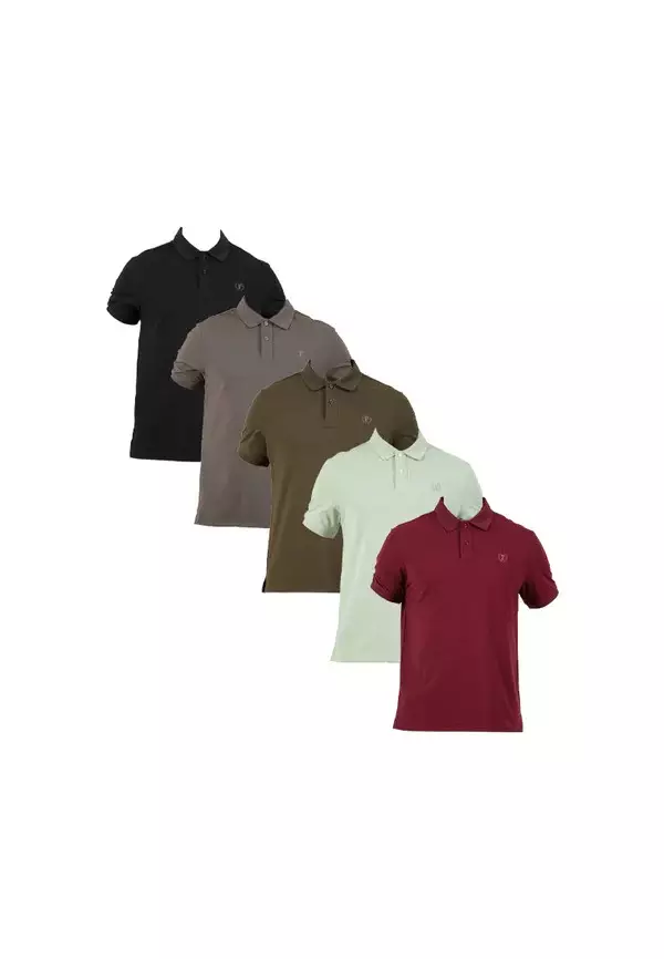 Forest DRI-FIT Plain Polo T Shirt Men Polo Tee  - 23768-03DkGrey