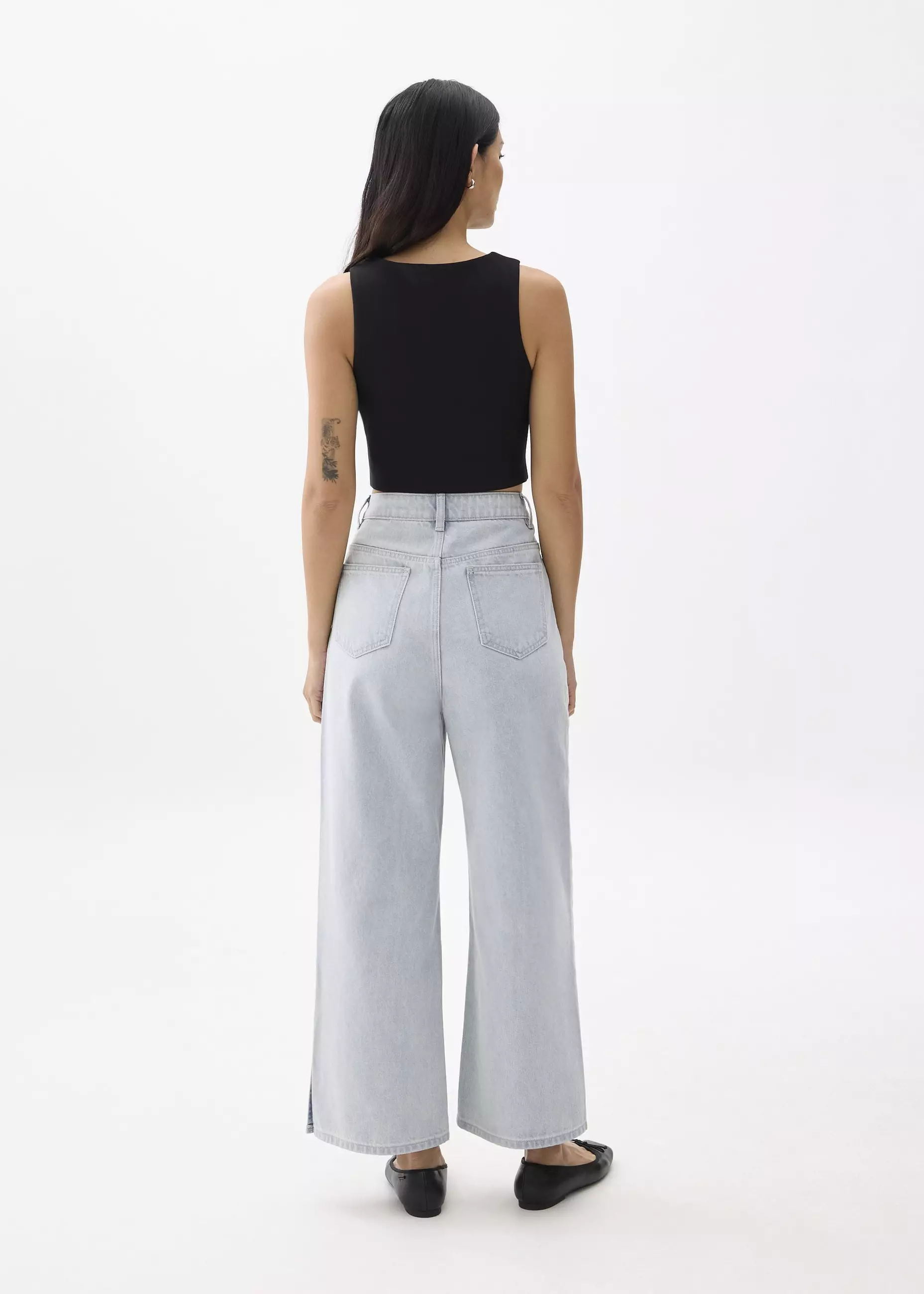 Celana Wanita - Denim High Rise Wide Leg Jeans