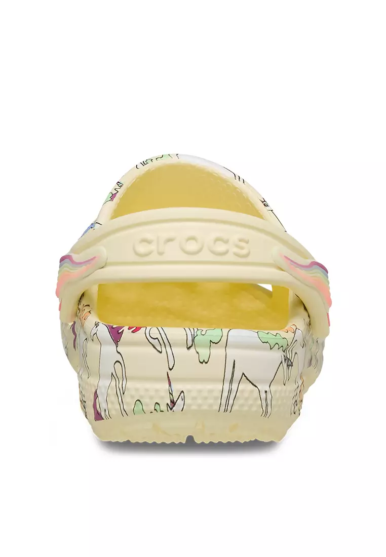 Crocs Toddlers Classic Unicorn Graphic Clog Yellow Light