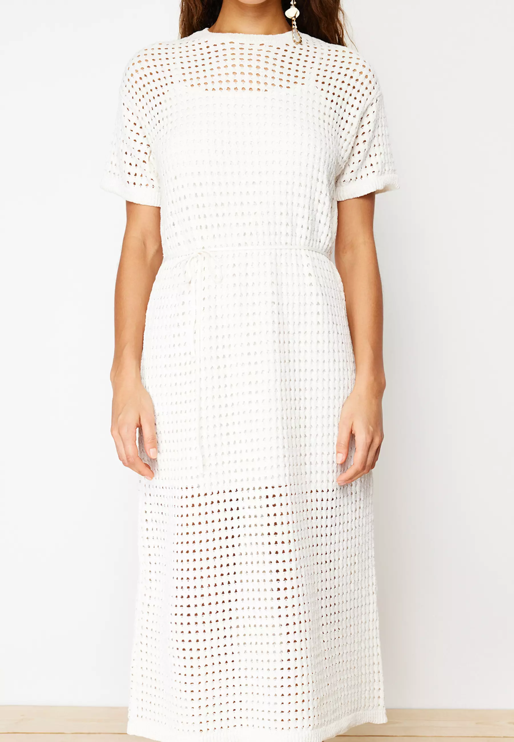 Perforated long Dress