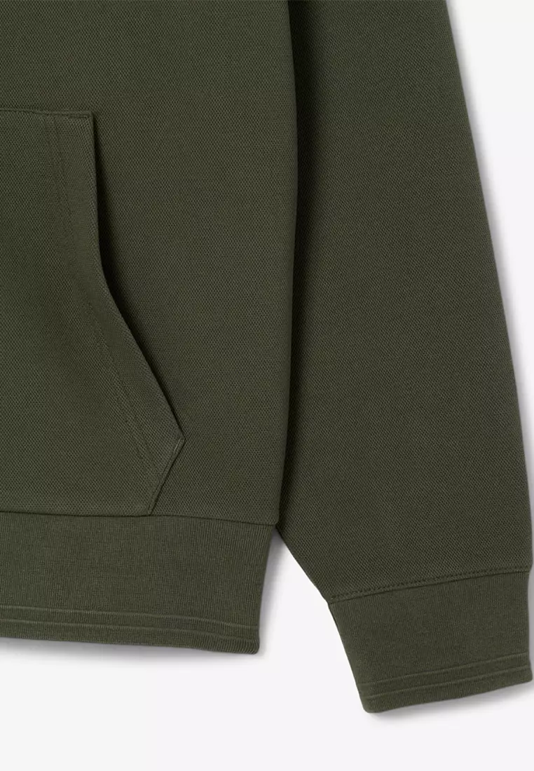 Classic Fit Zipped Piqué Sweatshirt