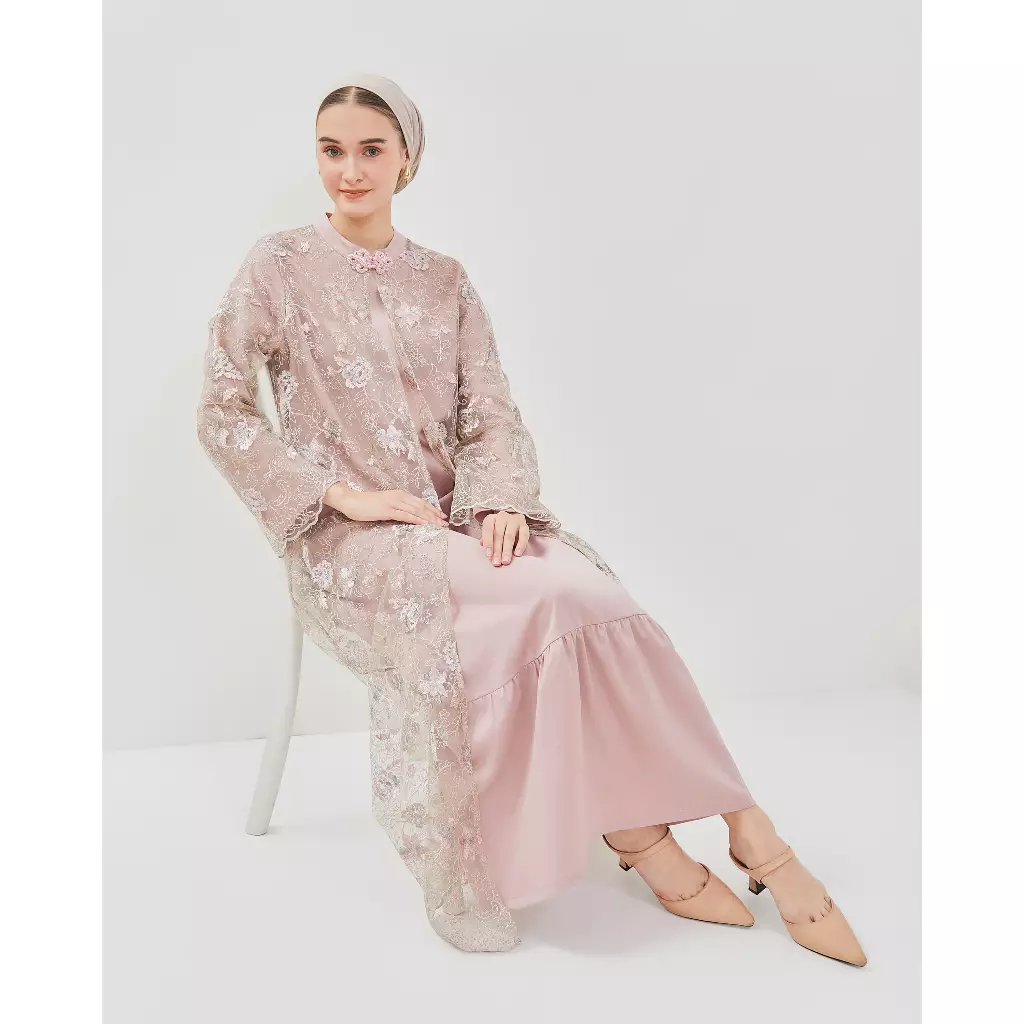 Urban Exchange Gamis Leonora Pink - Long Dress Lebaran