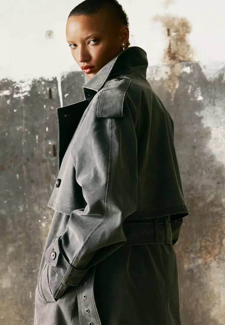 TRENCH COAT LEATHER EFFECT