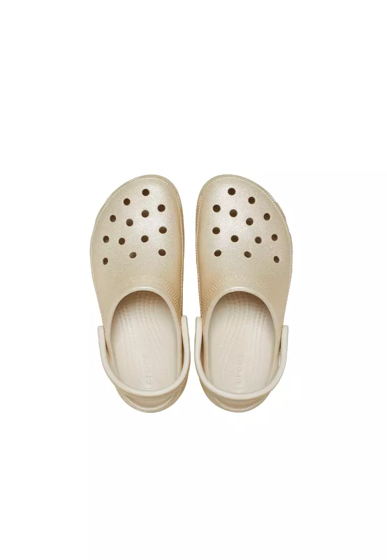 Women's Classic Platform Glitter Clog In Champagne