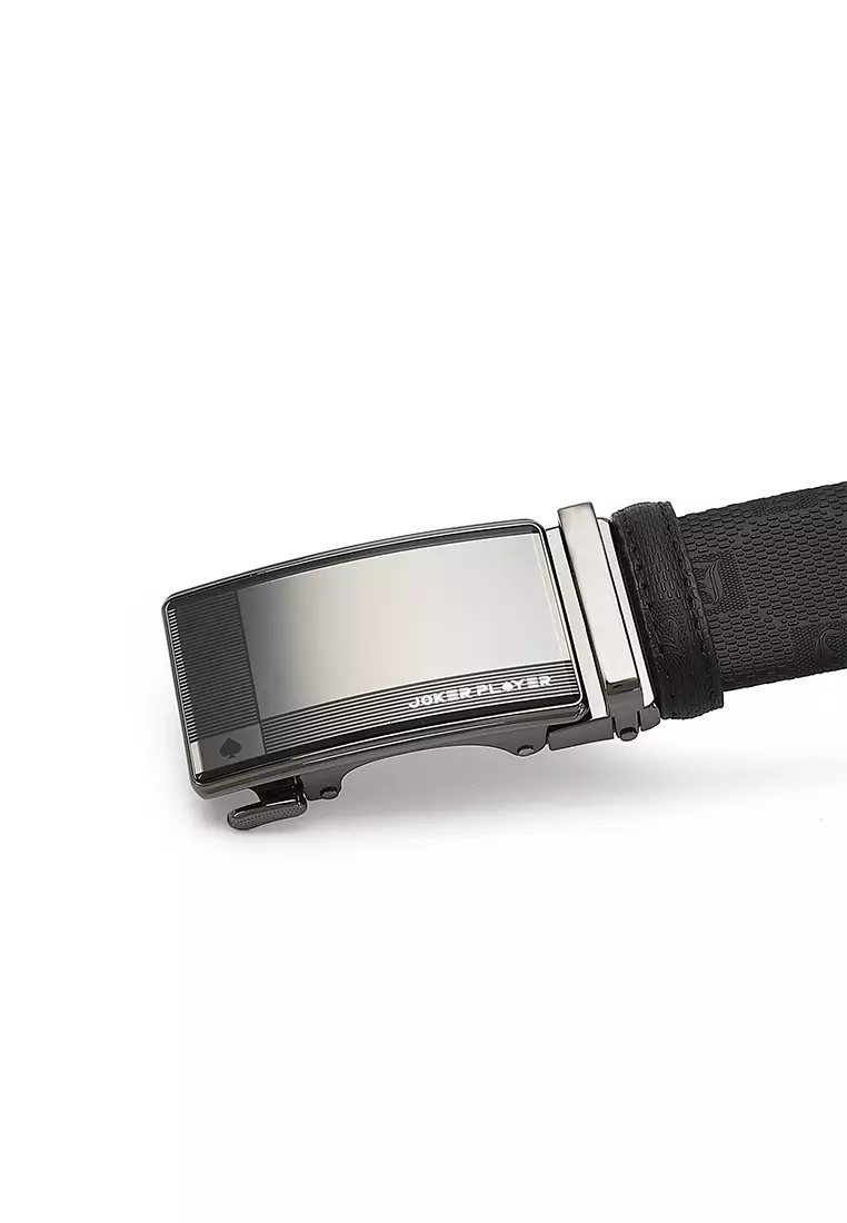 Gift Set - Leather RFID Wallet + 35mm Automatic Buckle Belt (禮盒 - 皮具錢包 + 腰帶) - 黑色