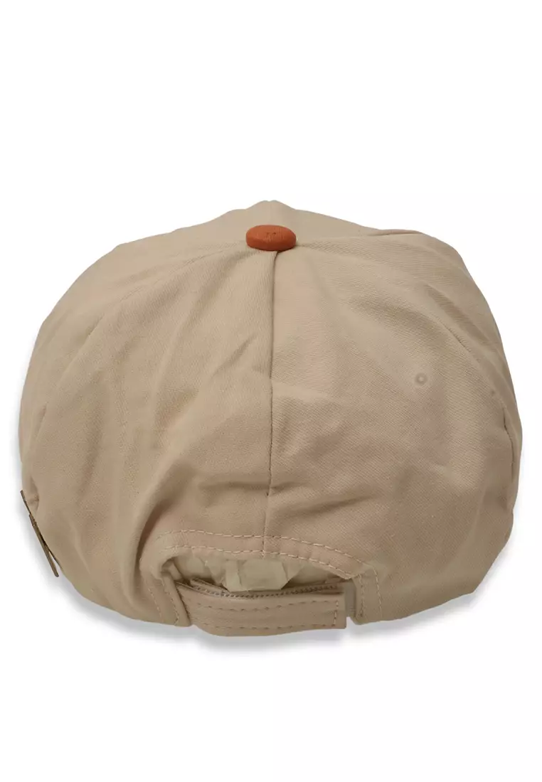 Otieno Aksesoris Fashion Topi Beret Anak Unisex Funny Design Kids Hat Material Cotton ORIGINAL - Cream