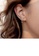 Glamorousky white 925 Sterling Silver Simple Personality Snake Stud Earrings with Cubic Zirconia 32626ACC2DB6F6GS_4