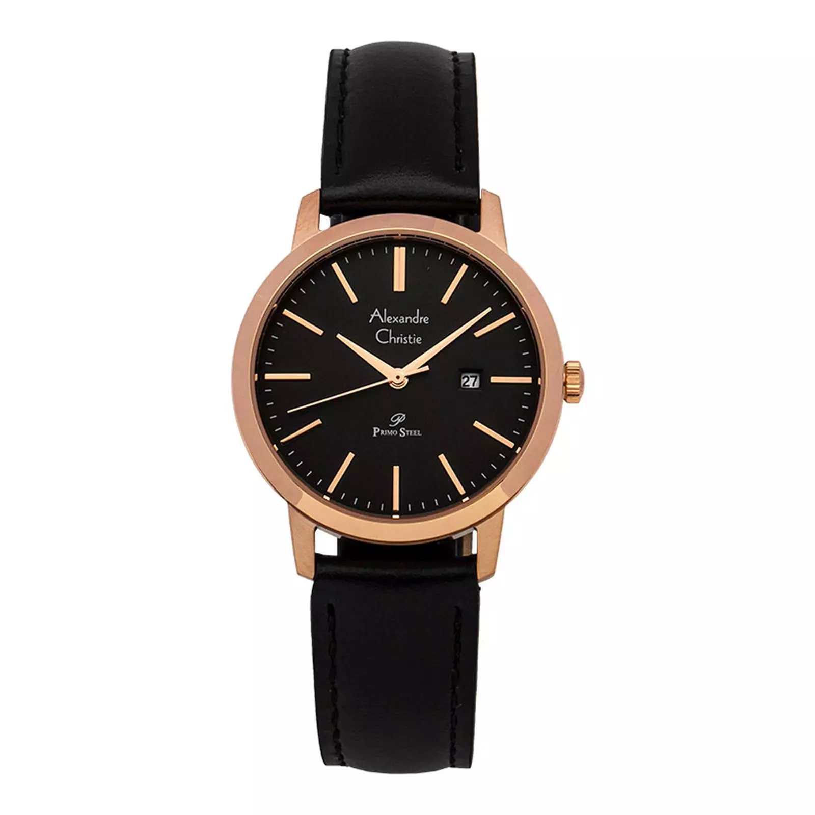 Jual Alexandre Christie Alexandre Christie 1007LD Rosegold Kulit Hitam ...