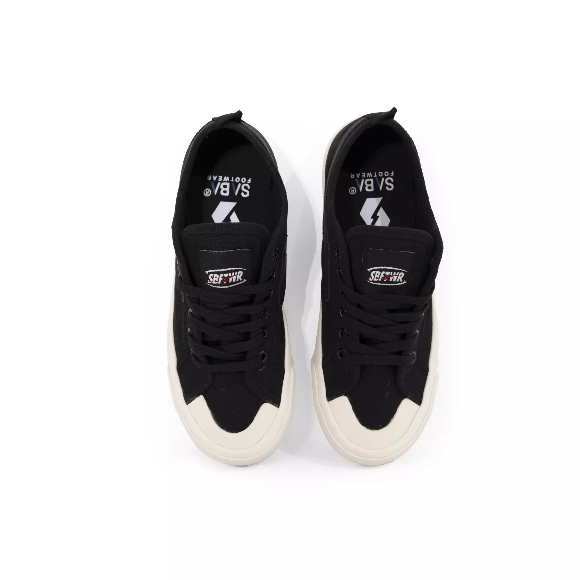 SABA Veron All Black White - Sepatu Sneakers Casual Pria Wanita