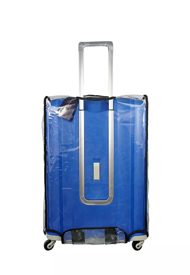 Sarung Koper - Luggage Cover Polos Travel Time SM01 - Ukuran L untuk Koper 28-29 inch - transparan