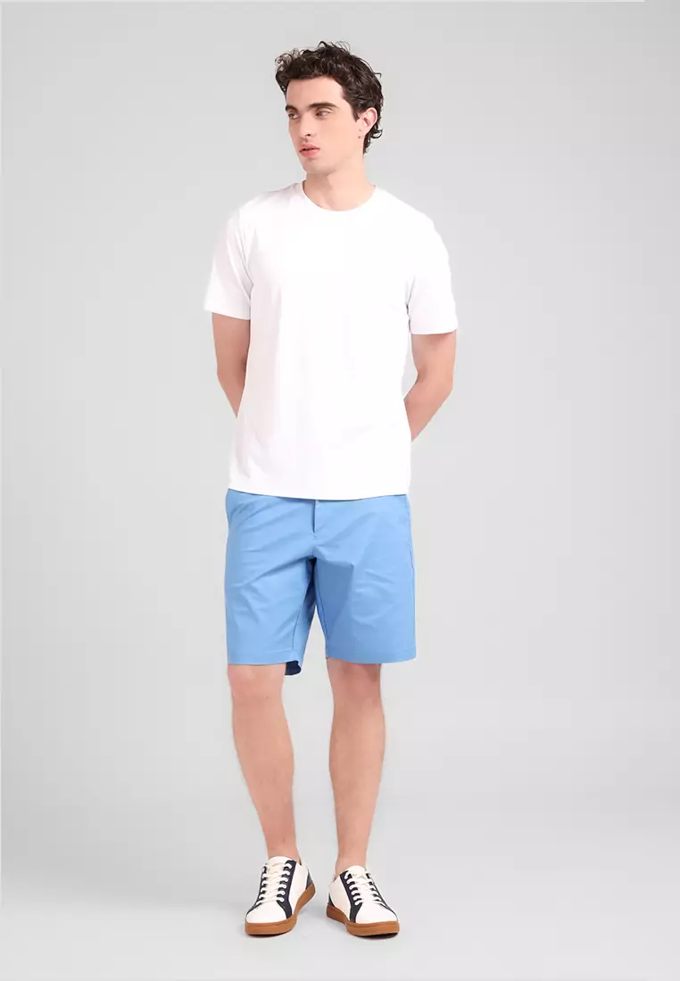 MANZONE - Kaos Jersey Lengan Pendek Pria Bucky Slim Fit - White Colour White