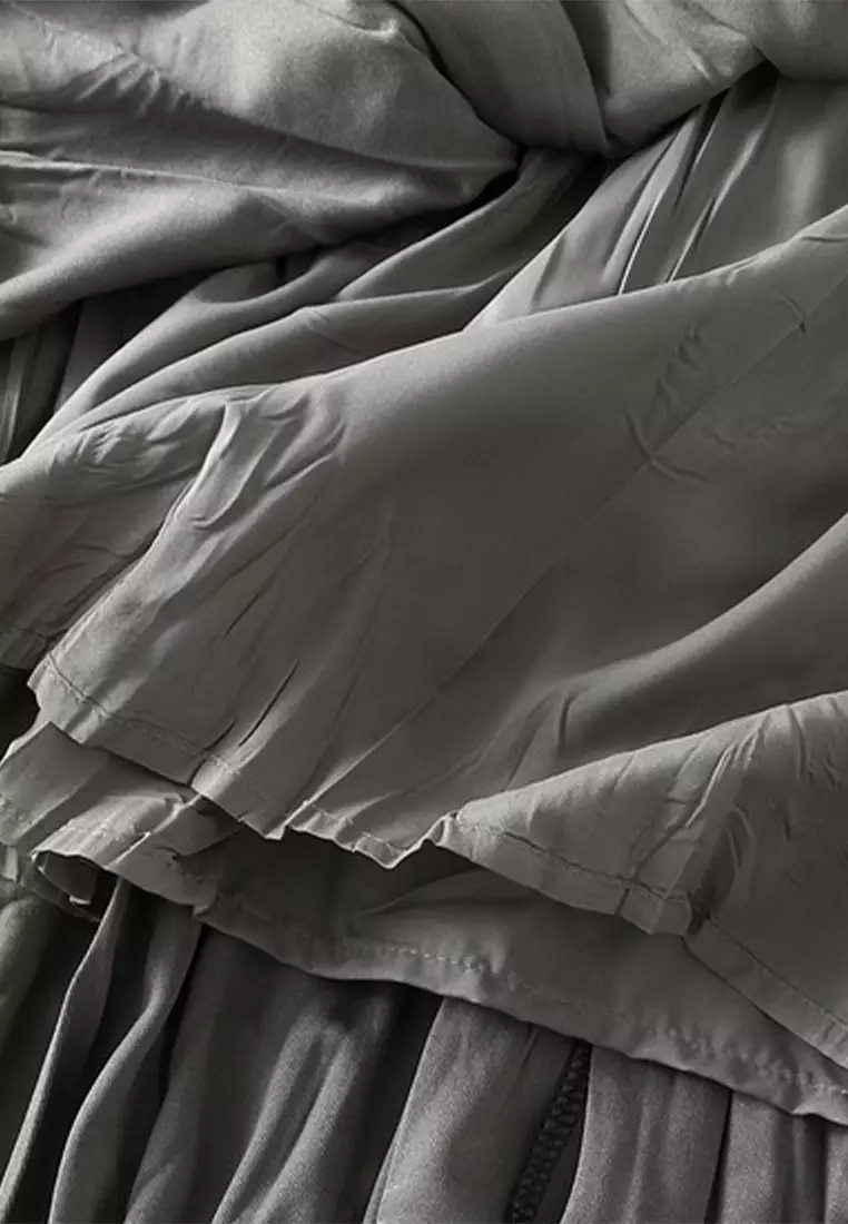 High Waist Pleated Maxi Skirt AF0838