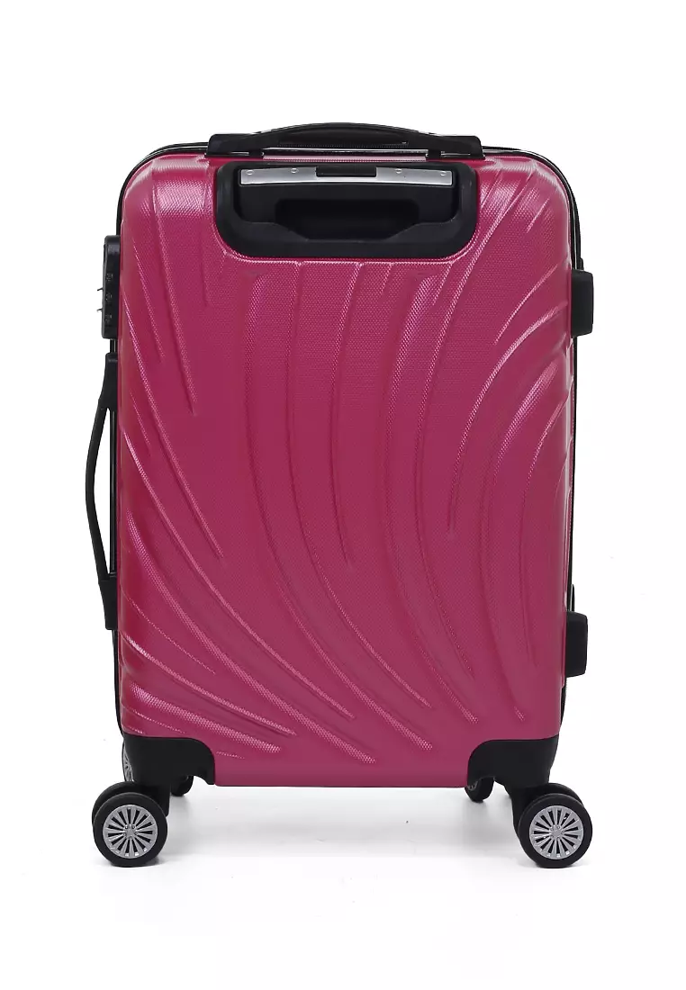 Carlton Tas Koper Unisex Size 20 Inch Travel Luggage Large Compartment Material Fiber ABS ORIGINAL - Rose Gold