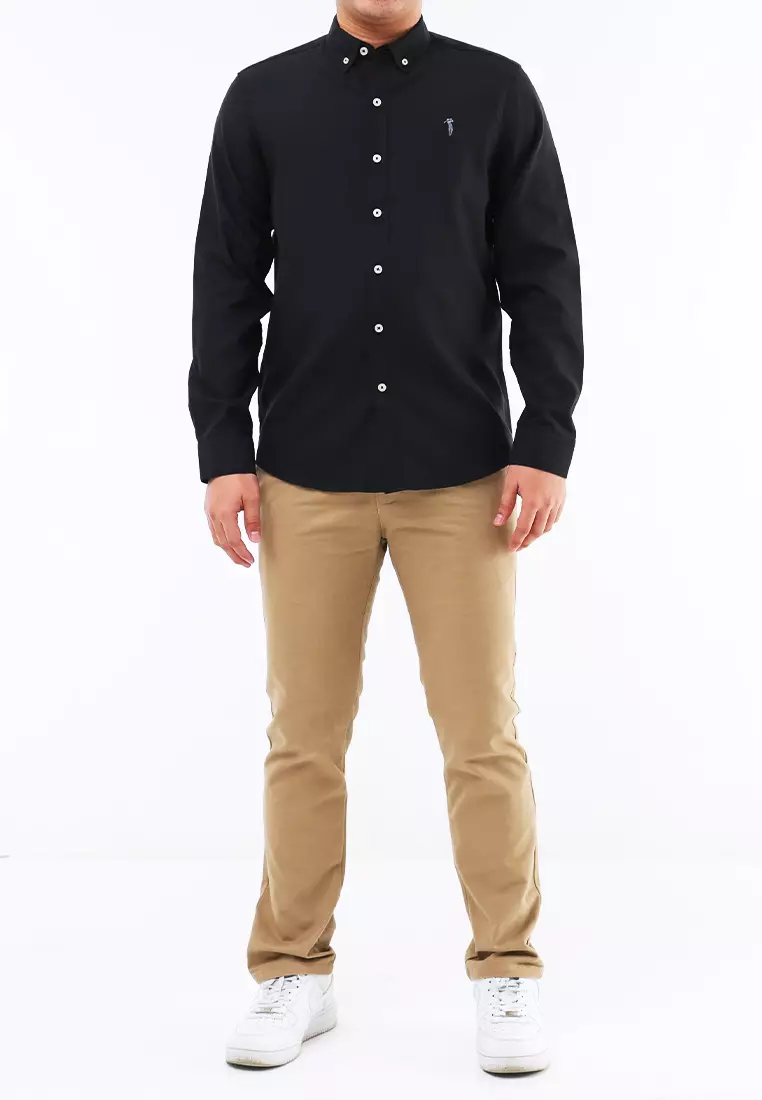 Woven Polo Long Sleeve
