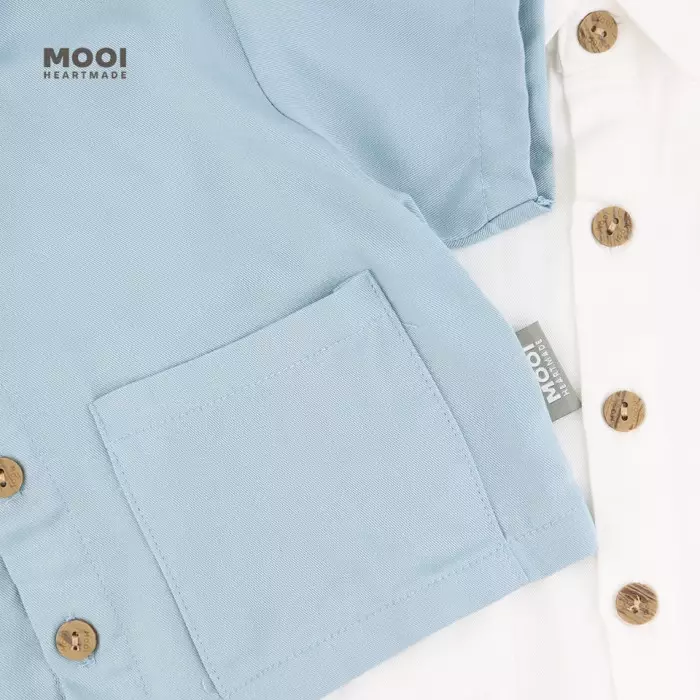 Mooi Atasan Anak Perempuan Chika Top - Dusty Blue