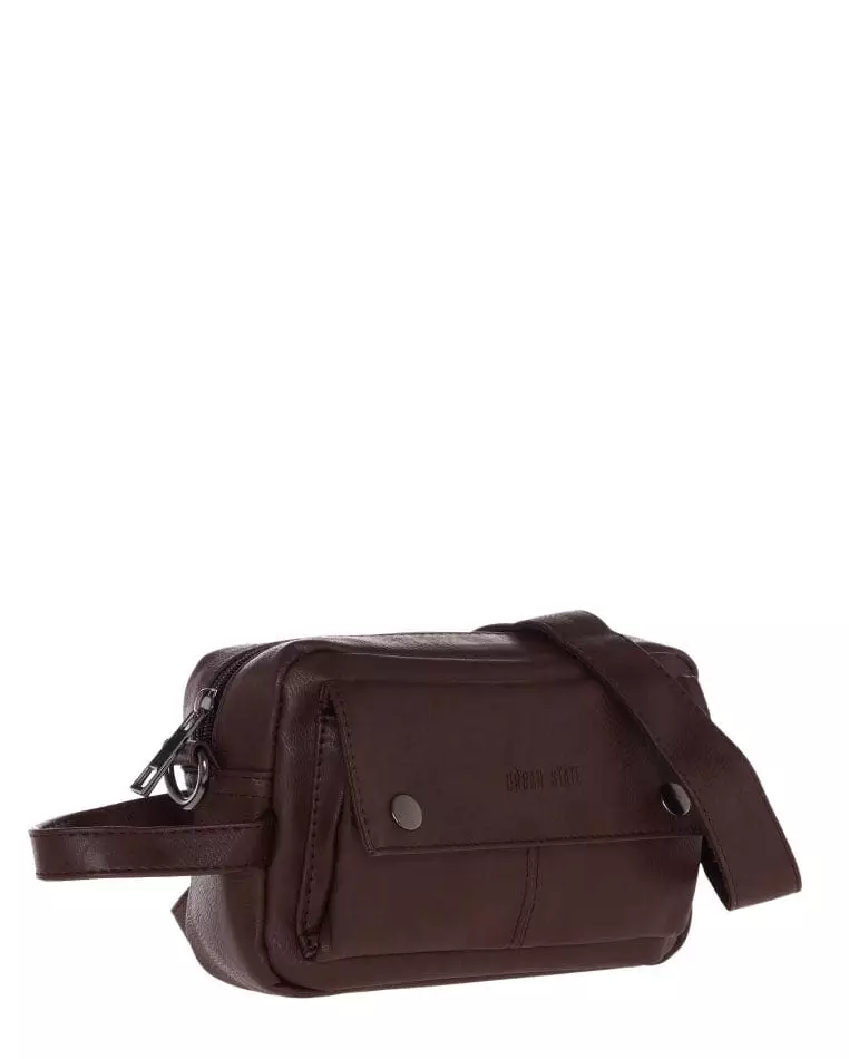 Distressed Leather Pouch Bag