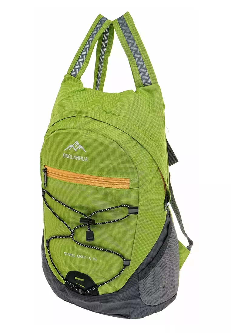 Dermash Backpack Travel Tas Gunung Lipat Waterproof 17L Large Capacity Material Polyester ORIGINAL - Green