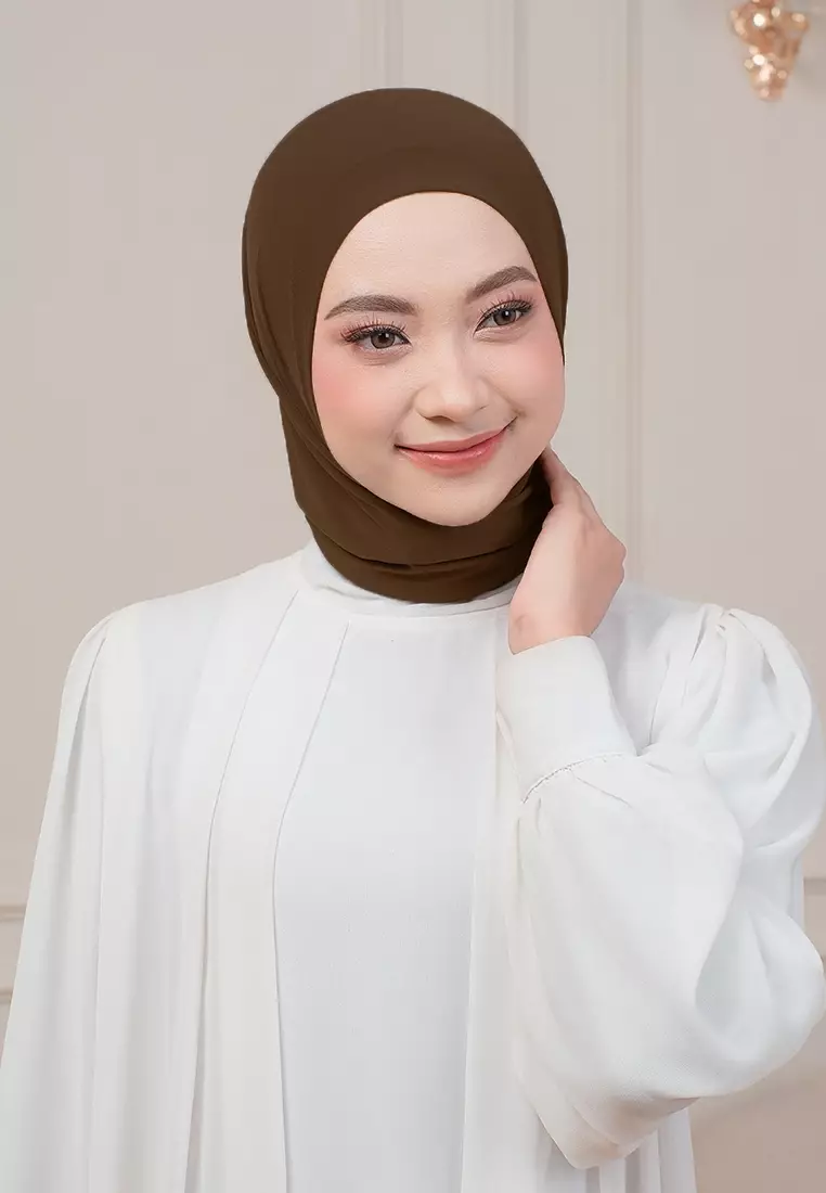 HIJAB INSTAN QIARA - DARK BROWN