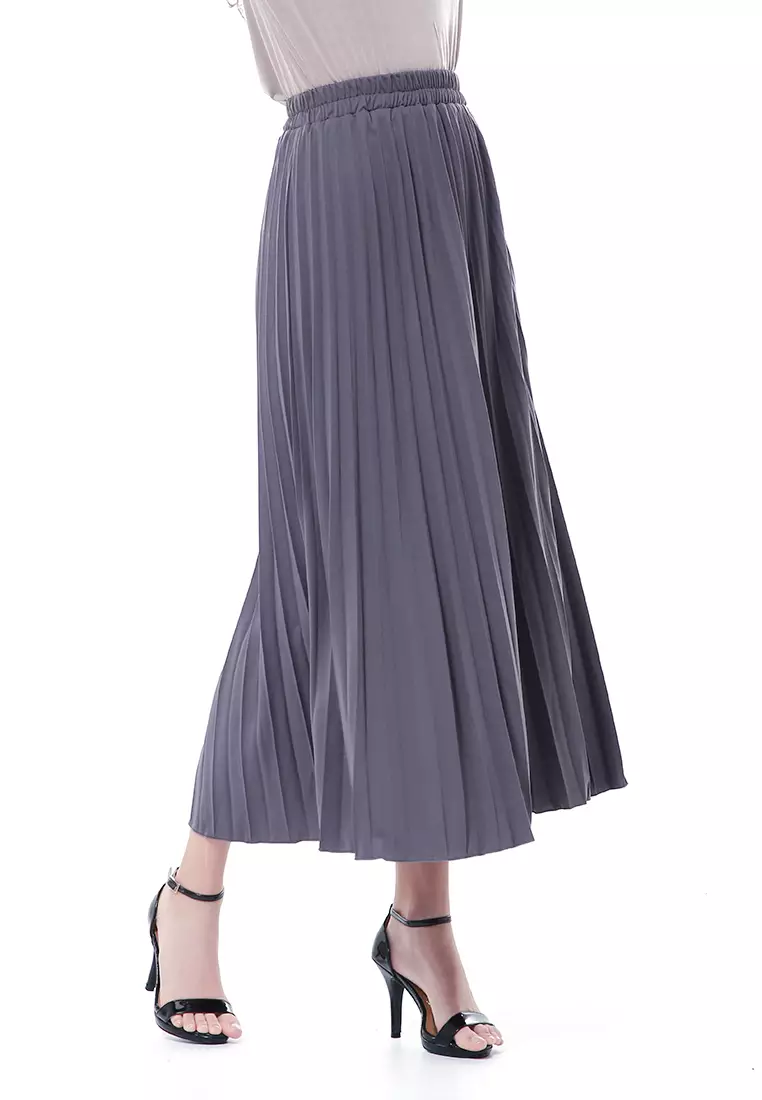 Nashywa Rok Bawahan Muslimah Wanita Regular Fit Premium Quality - Grey