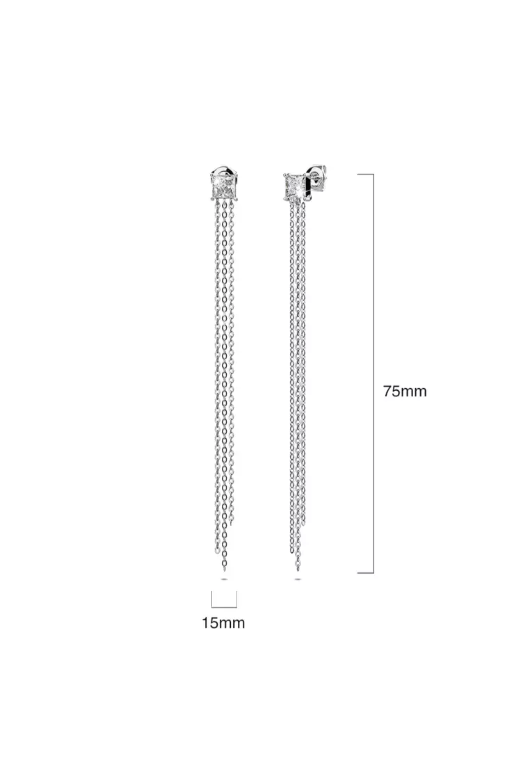 Solid 925 Sterling Silver Khloe Chandelier Earrings