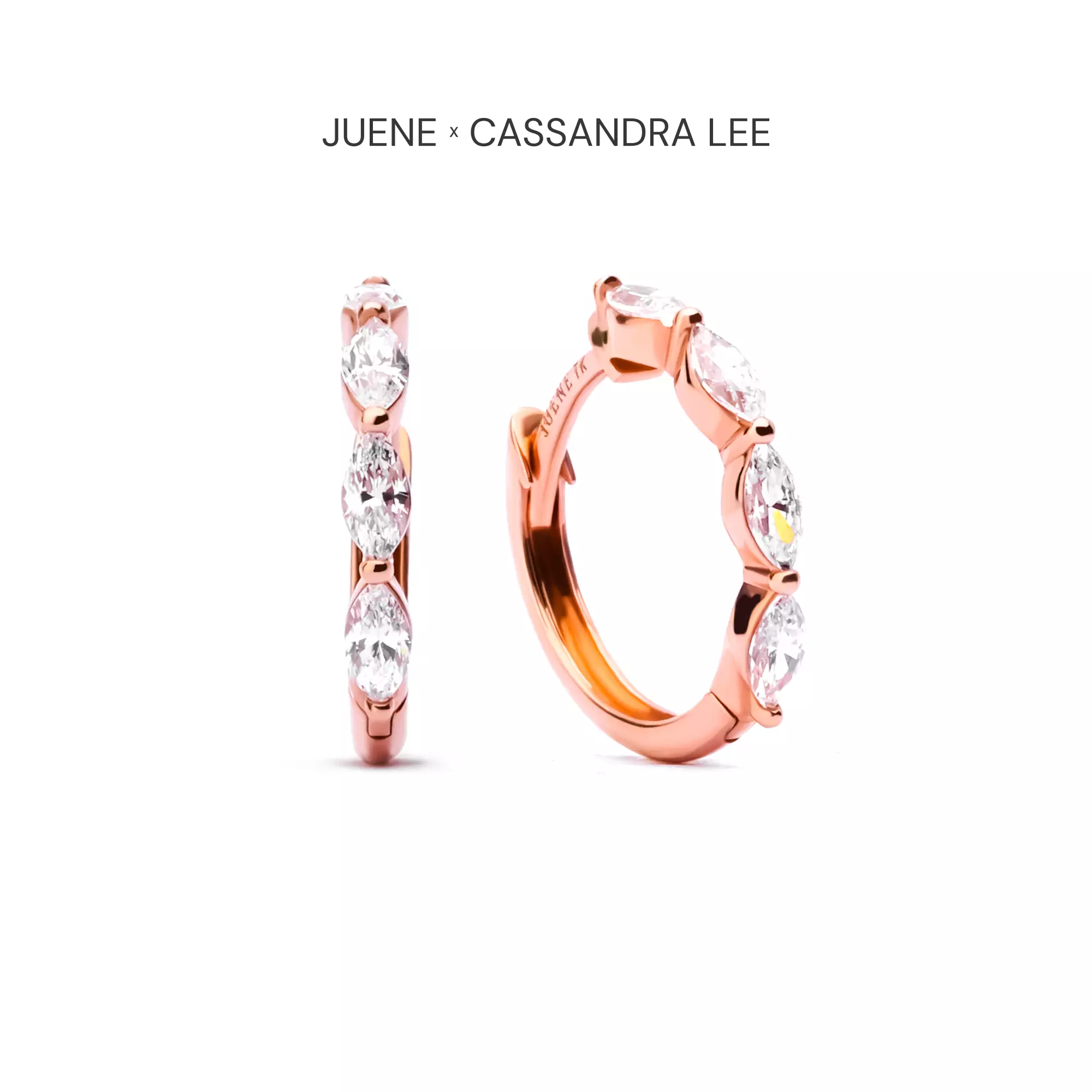 Anting Emas 7k - Passion Gold Hoops Earring - Juene x Cassandra Lee Enchanted Collection - Juene Jewelry