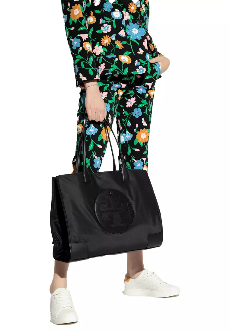 Tory burch black ella tote outlet