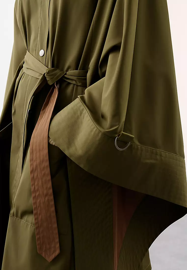 Showerproof Cape Style Trench Coat