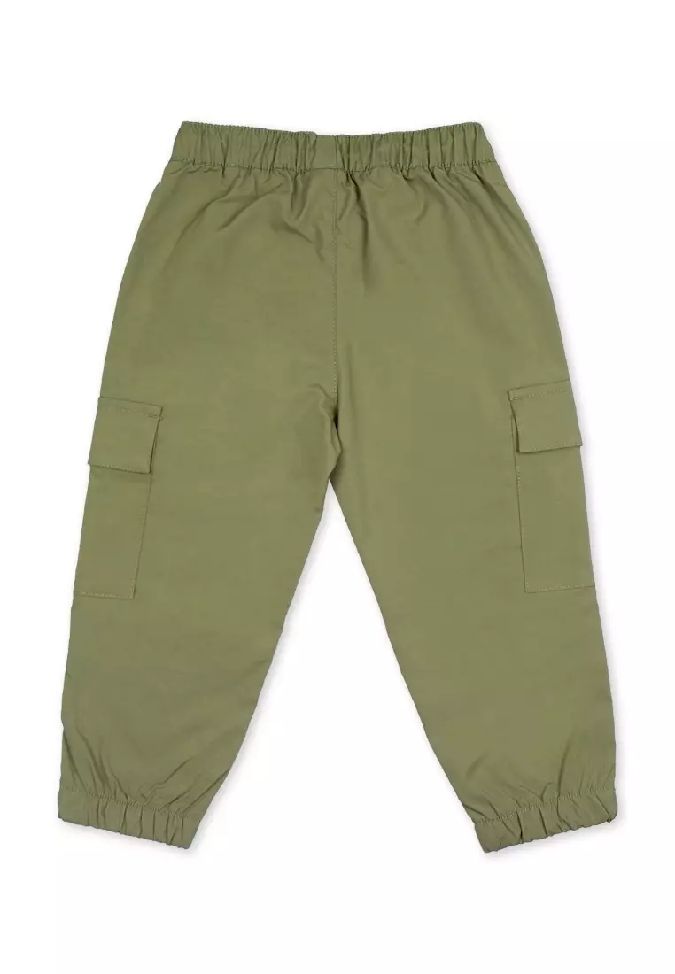 Boys Cargo Jogger Pants with Embroidery Details